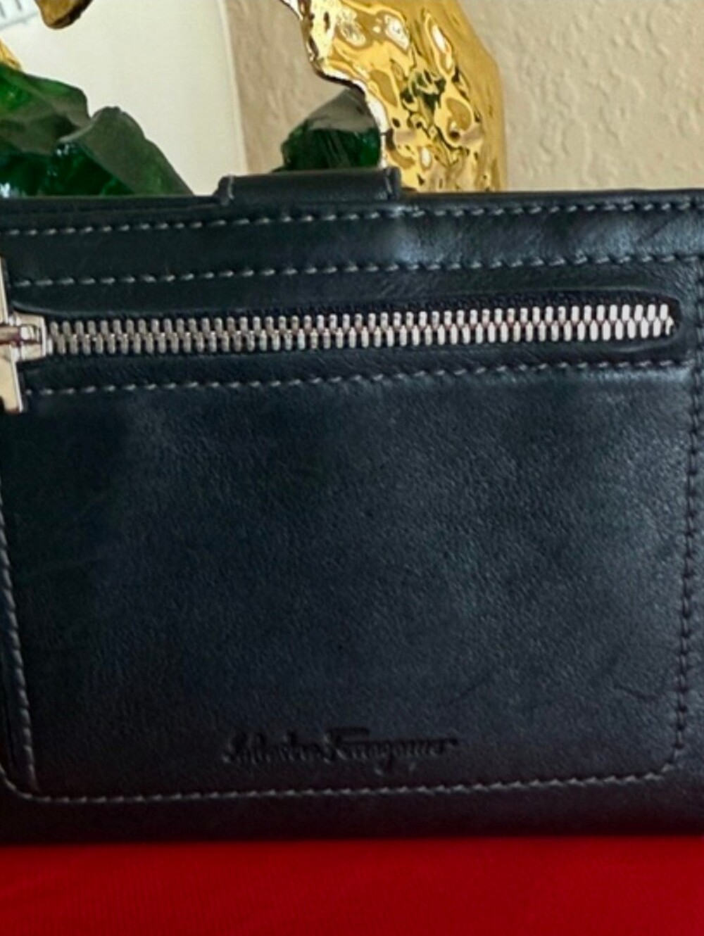 Salvatore Ferragamo Black Leather Wallet
